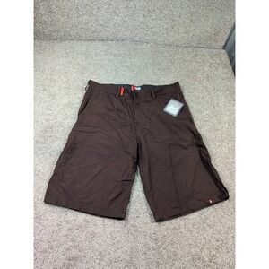es Object Shorts Mens 34 Brown Skateboarding Cotton Flat Front New With Tags